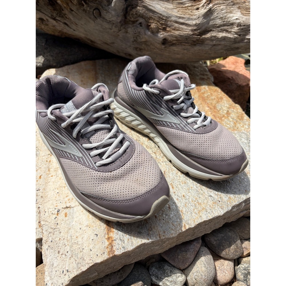 Brooks Addiction Walker Suede Womens Mauve Purple Walking Shoes 8.5 B - Picture 8 of 11